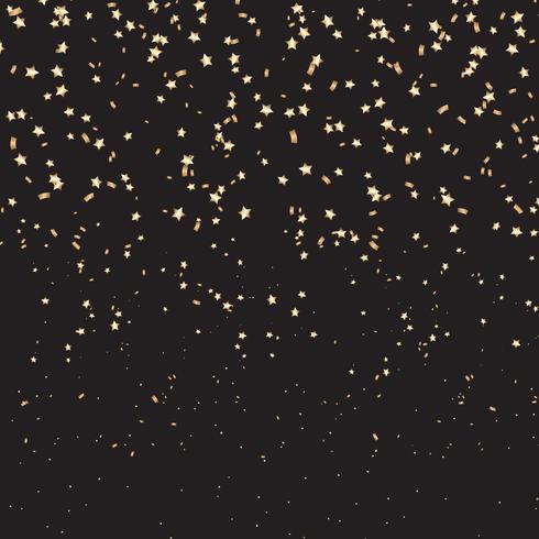 Fond de confettis étoile d'or vecteur