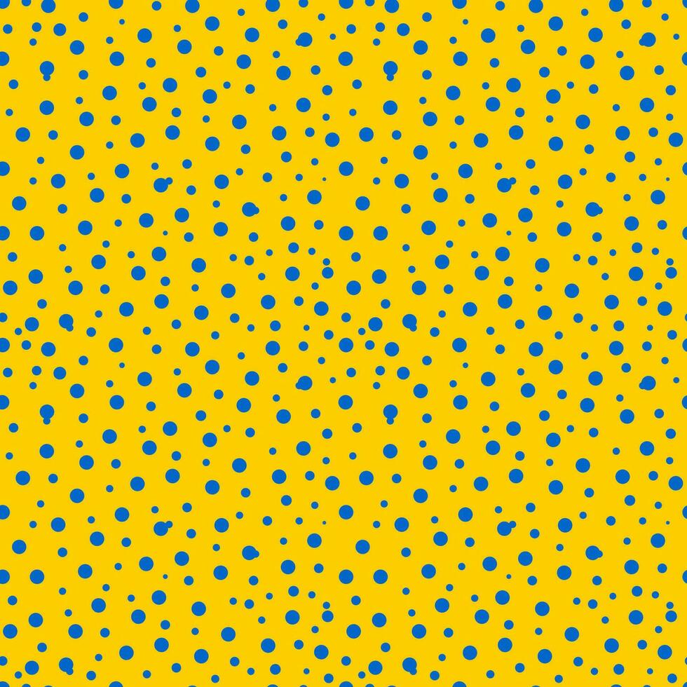 polka point tissu. infini nombre de points. sans couture modèle avec bleu et Jaune Couleur pour textile, décoratif papier. vecteur. vecteur