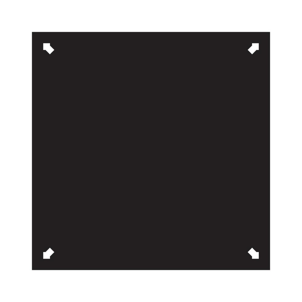 carré géométrique formes 4 côtés ou 4 coins - plat vecteur icône pour applications ou sites Internet
