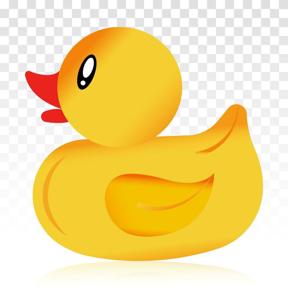 Jaune caoutchouc canards ou mignon une baignoire jouet plat Icônes pour applications et sites Internet vecteur