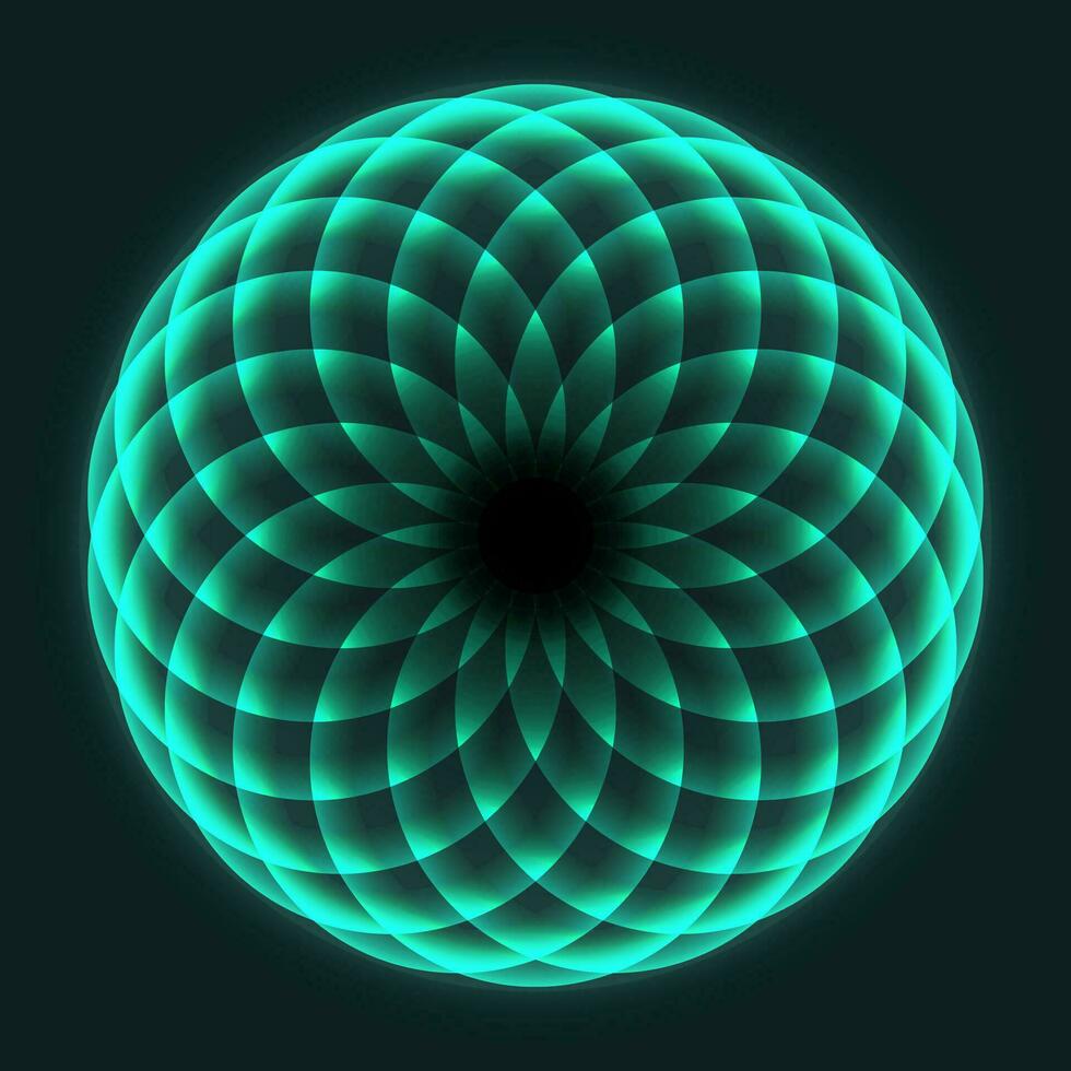 mandala conception. fleur de vie. sacré géométrie. modèle de tournant cercles. mathématique symbole. équilibre et harmonie. vecteur illustration.