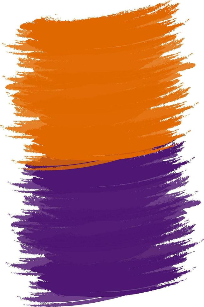 verticale abstrait Contexte texture de brosse accident vasculaire cérébral dans branché Halloween nuances Orange et violet. vecteur
