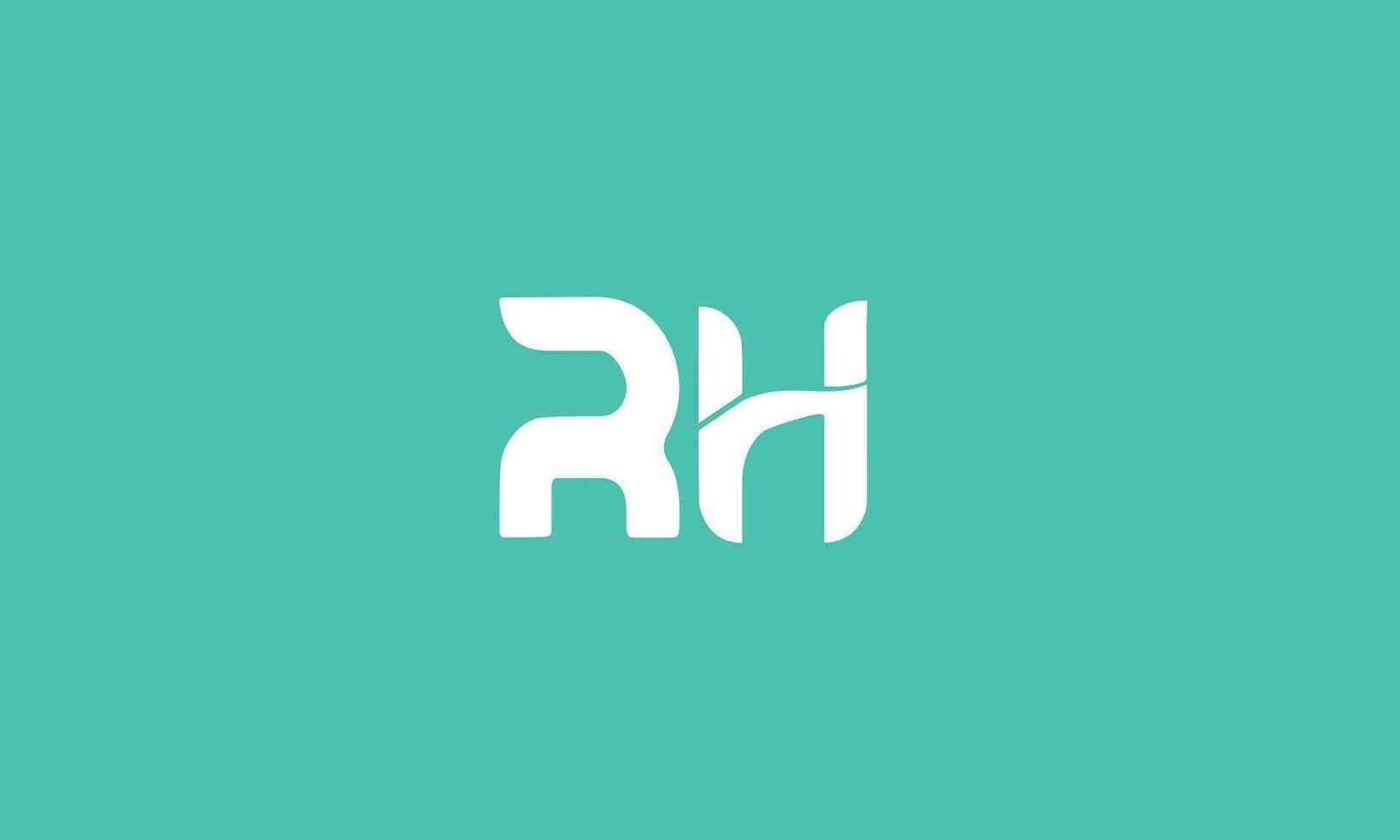 rh, heure, r, h abstrait des lettres logo monogramme vecteur