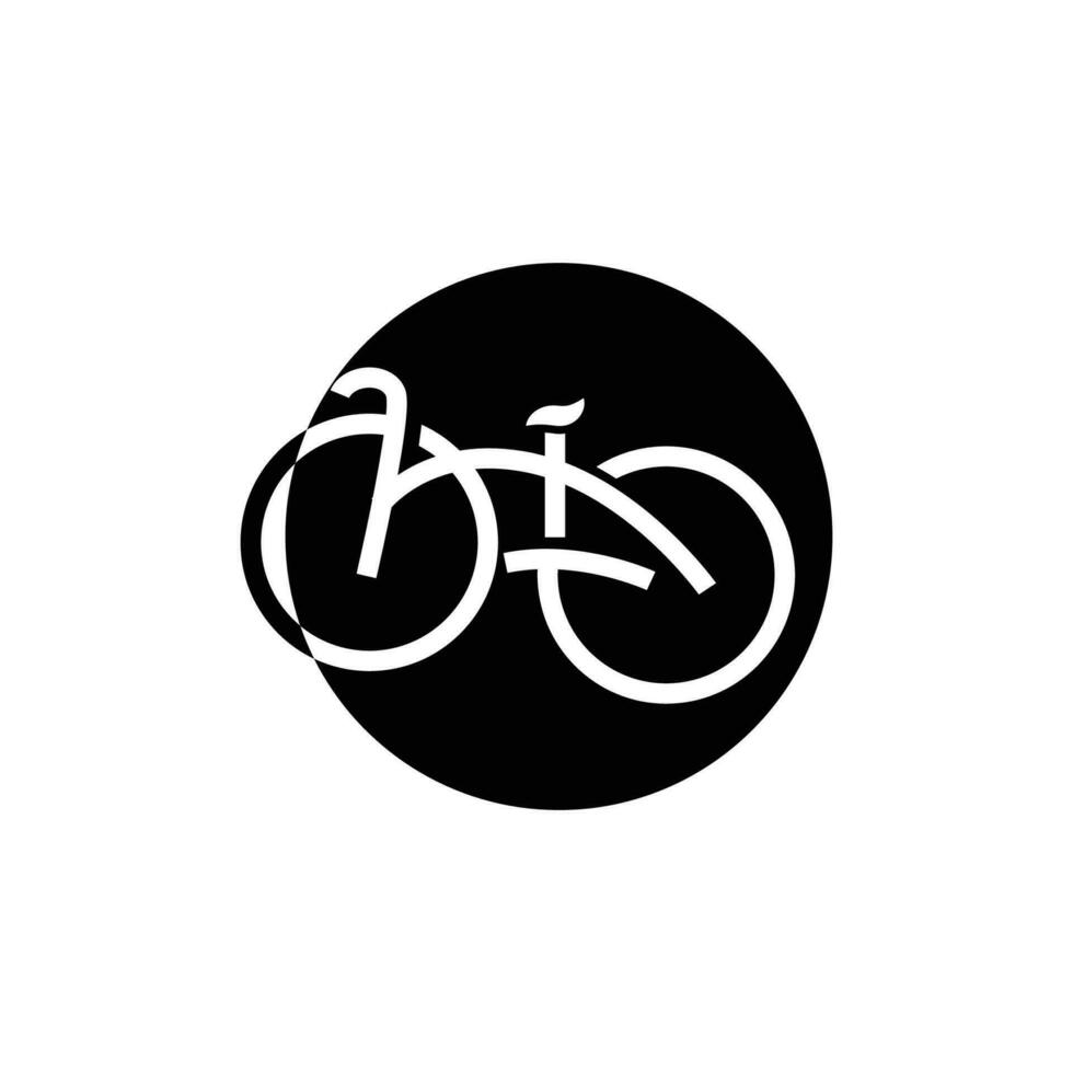 vélo logo, Facile minimaliste conception, sport transport vecteur, illustration silhouette modèle vecteur