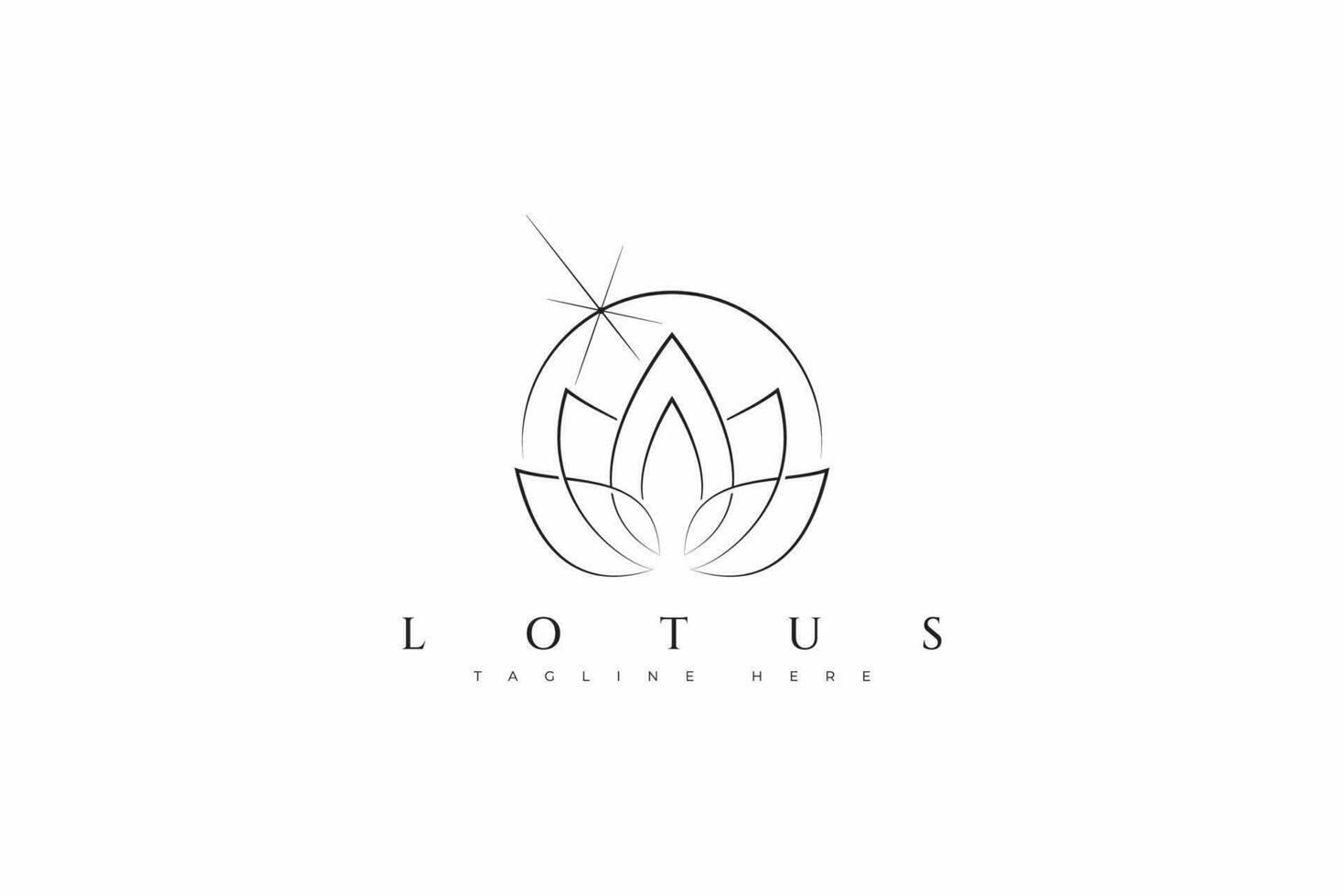 logo lotus floral la nature yoga spa bien-être et spirituel signe symbole. vecteur