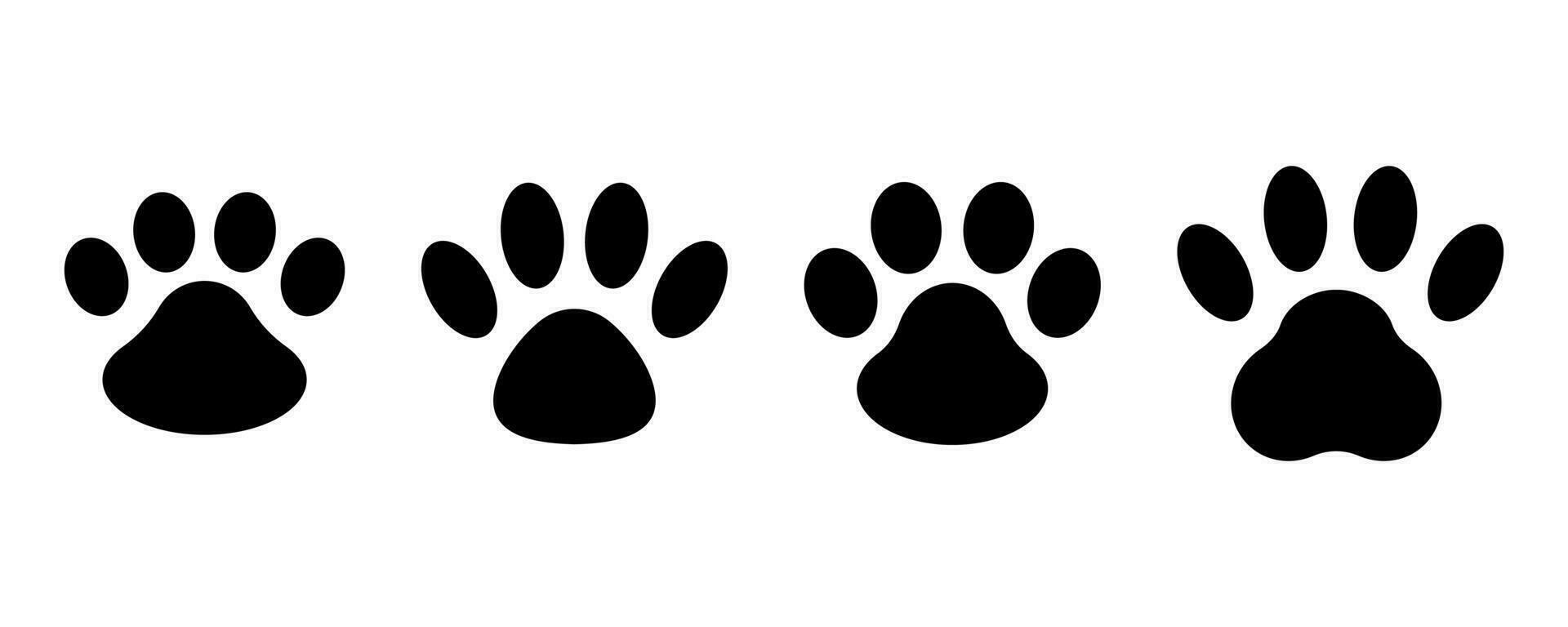 différent empreintes de gros chats. léopard illustration ensemble. vecteur illustration