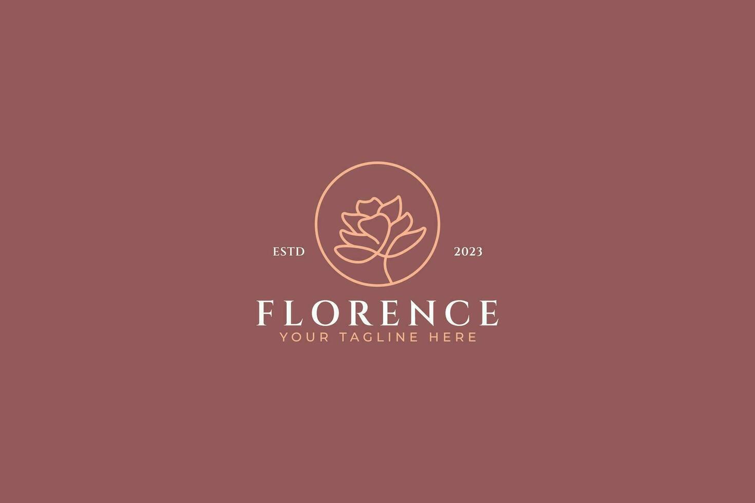 floral moderne et minimaliste logo affaires marque identité féminin concept idée vecteur