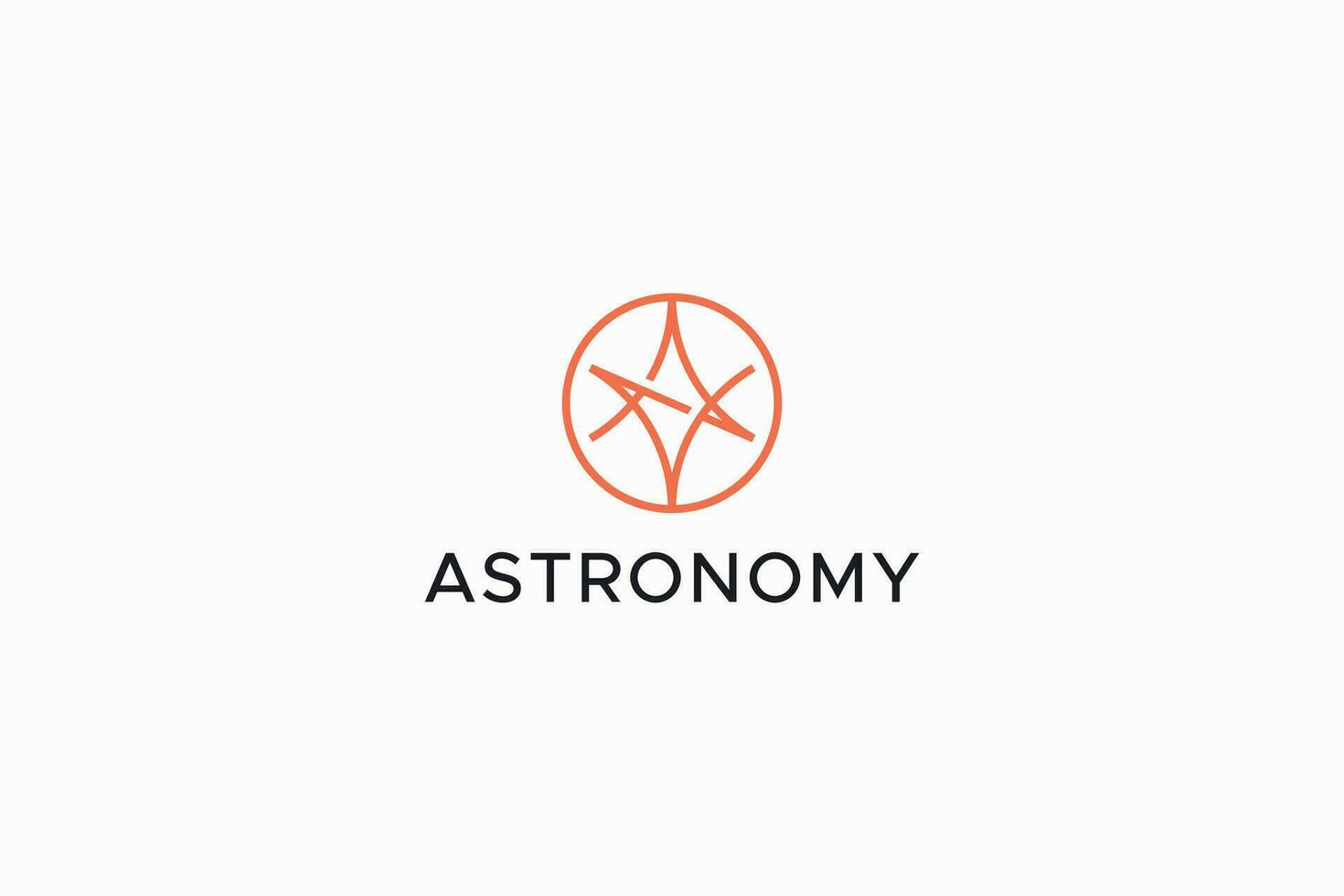 logo lettre une simplement géométrique concept abstrait étoile et astronomie forme pour affaires branché signe symbole vecteur