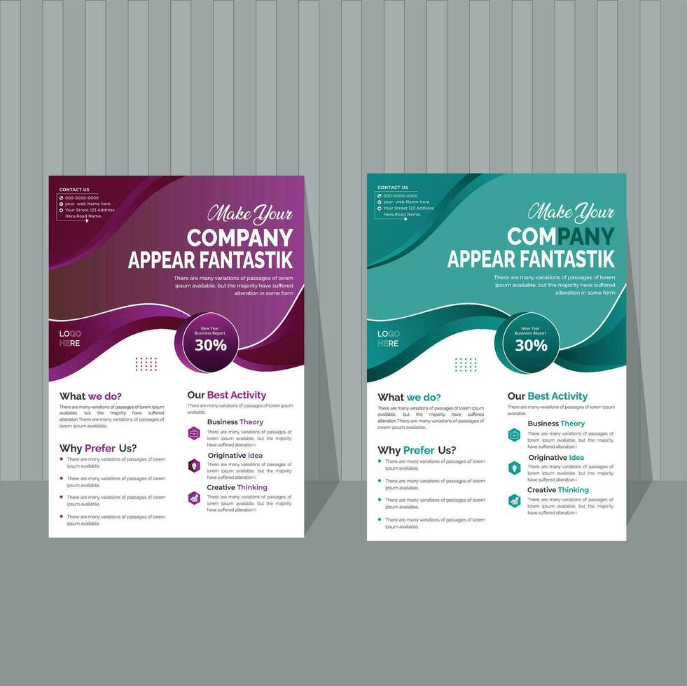 entreprise affaires prospectus modèle conception ensemble, brochure conception, couverture moderne mise en page, annuel rapport, affiche, prospectus dans a4 avec coloré affaires proposition, promotion, afficher, publication, couverture vecteur