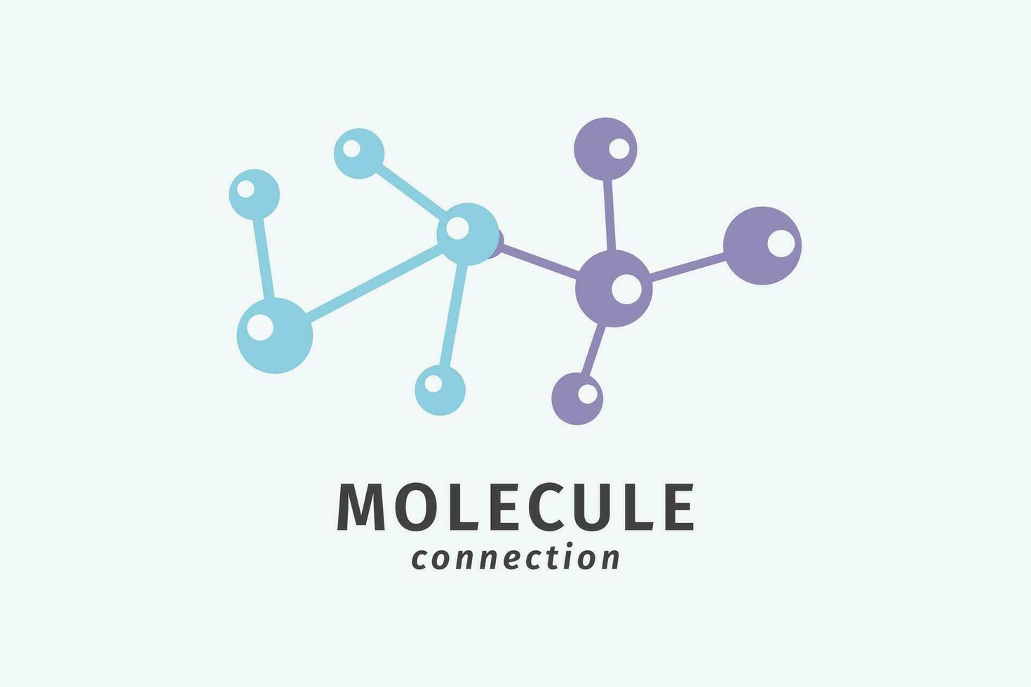 molécule lien science logo, vecteur conception illustration