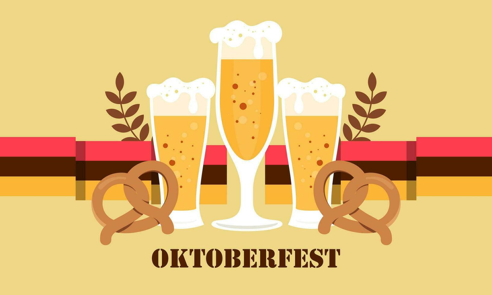 content oktoberfest Bière Festival plat conception Contexte vecteur