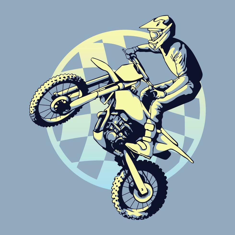 bicyclette cascade graphique image pour T-shirt vecteur