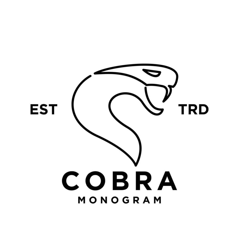 cobra serpent logo icône conception vecteur