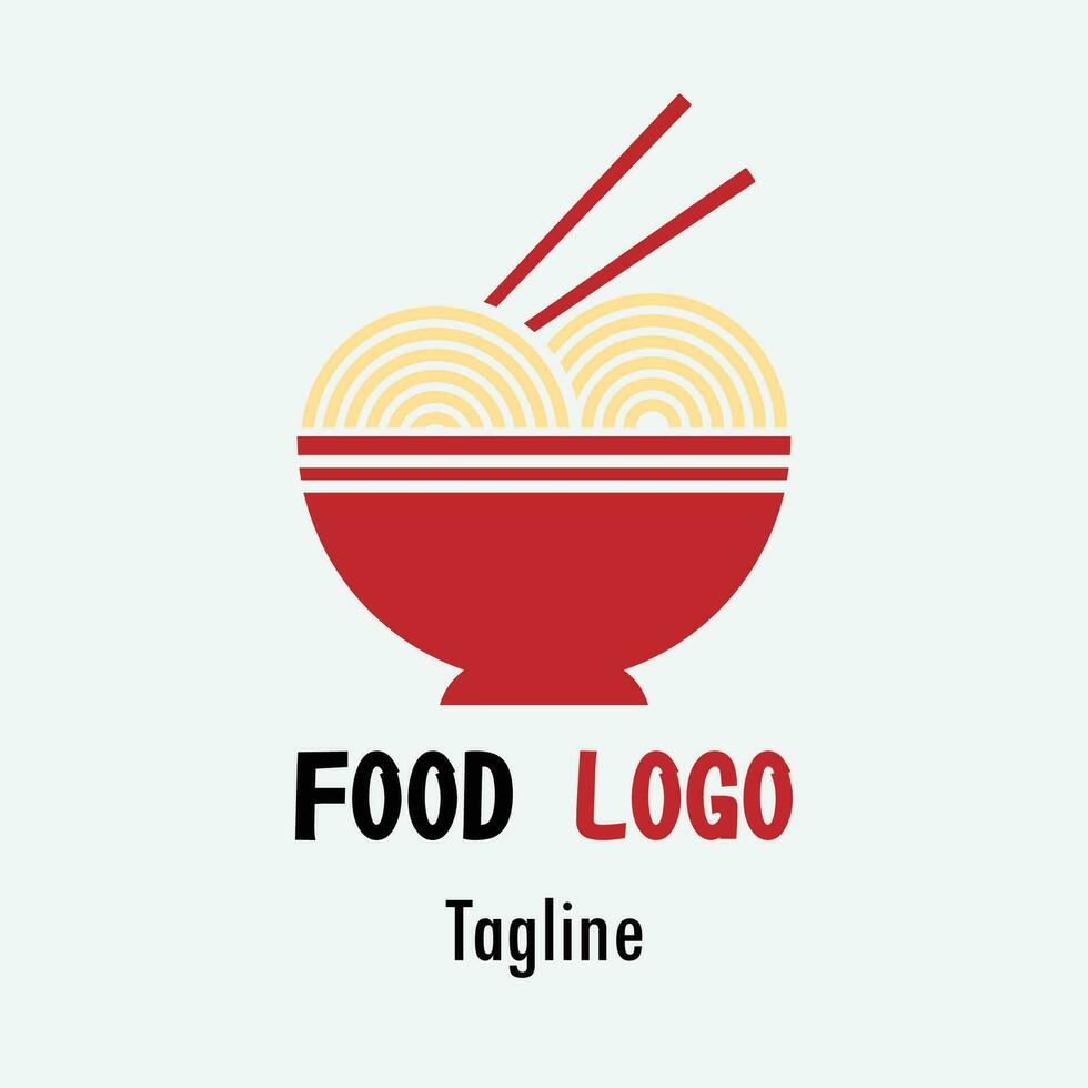 le illustration de nouille nourriture logo vecteur