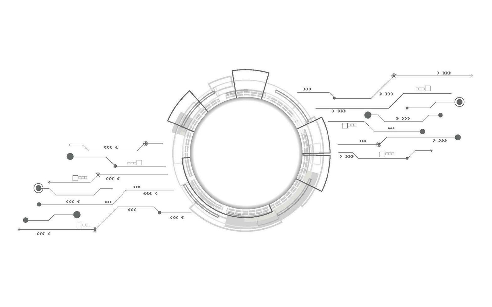 numérique La technologie cercle futuriste abstrait Contexte vecteur