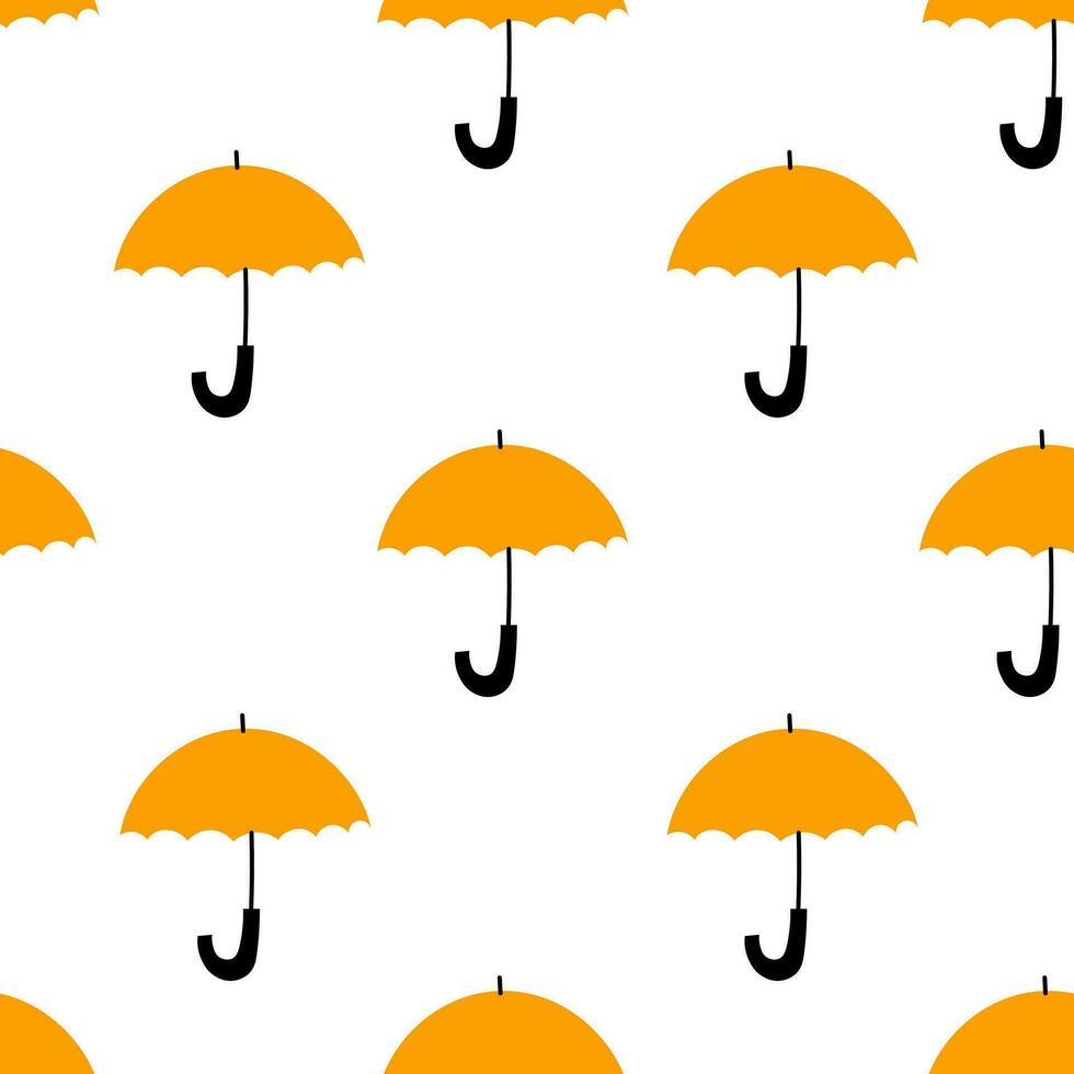 Jaune parapluie sans couture modèle vecteur