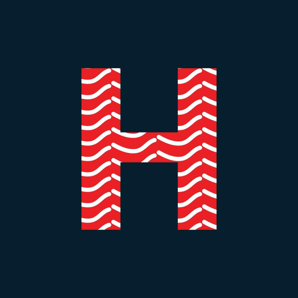 h lettre logo ou h texte logo et h mot logo conception. vecteur