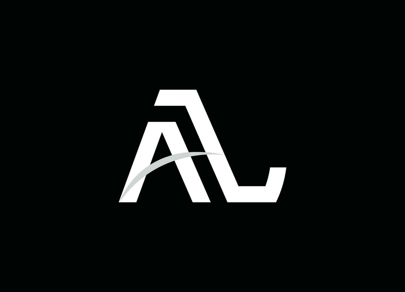 Al logo, la logo, Al lettre logo, Al monogramme logo, Al initiales logo vecteur
