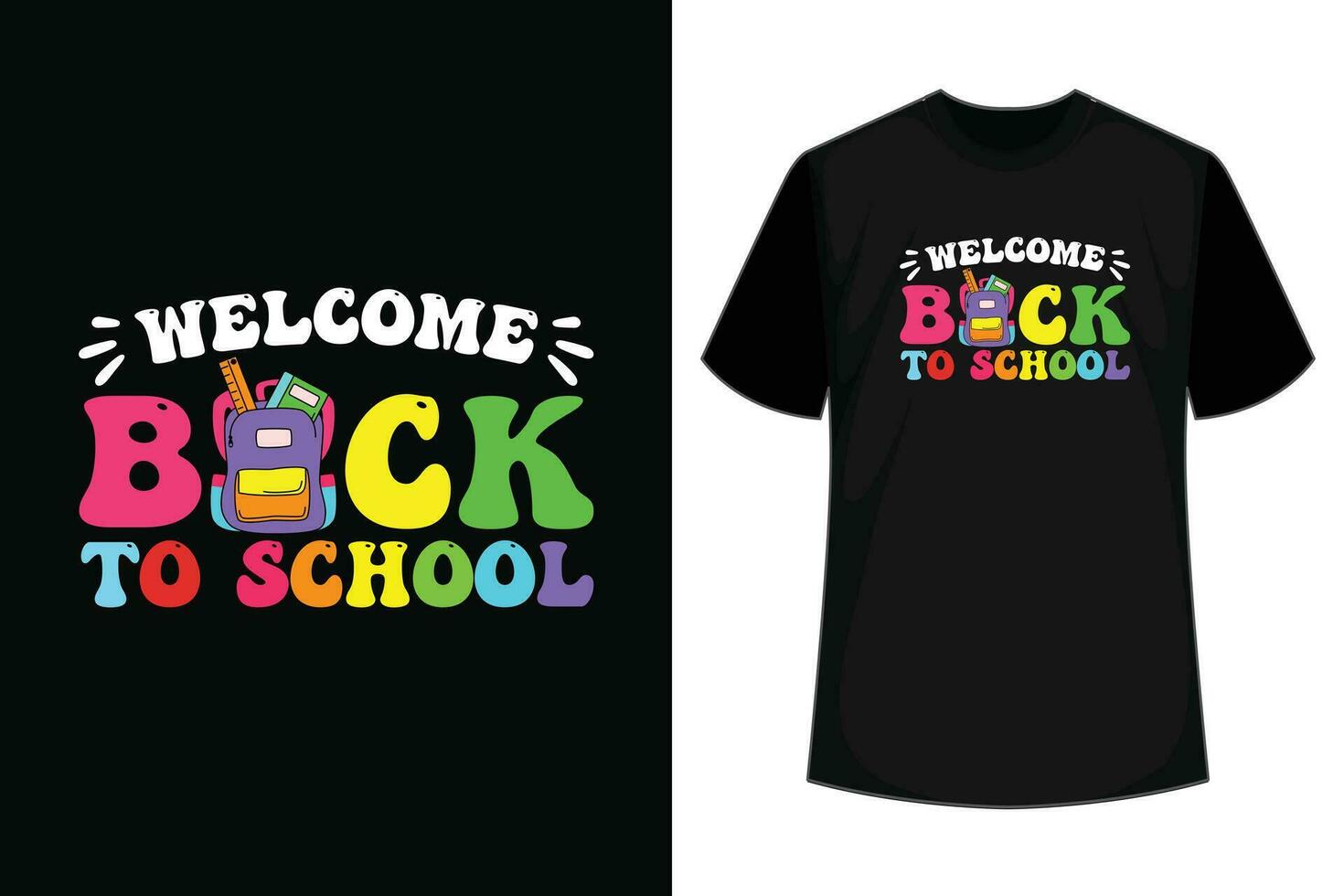 sensationnel Bienvenue retour à école premier journée de école enseignants élèves T-shirt vecteur