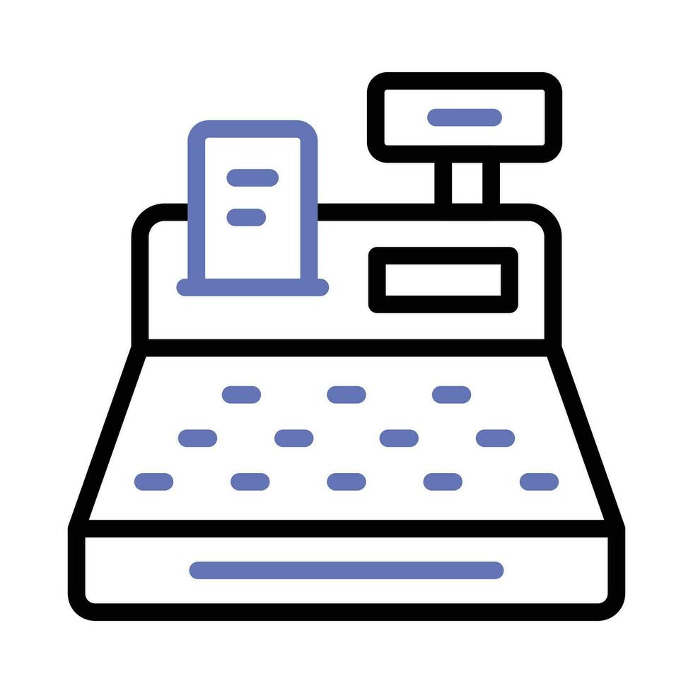 Paiement compteur machine, en espèces S'inscrire icône dans moderne conception style vecteur
