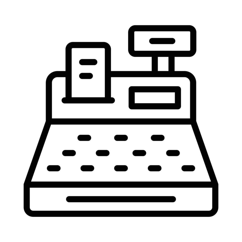 Paiement compteur machine, en espèces S'inscrire icône dans moderne conception style vecteur