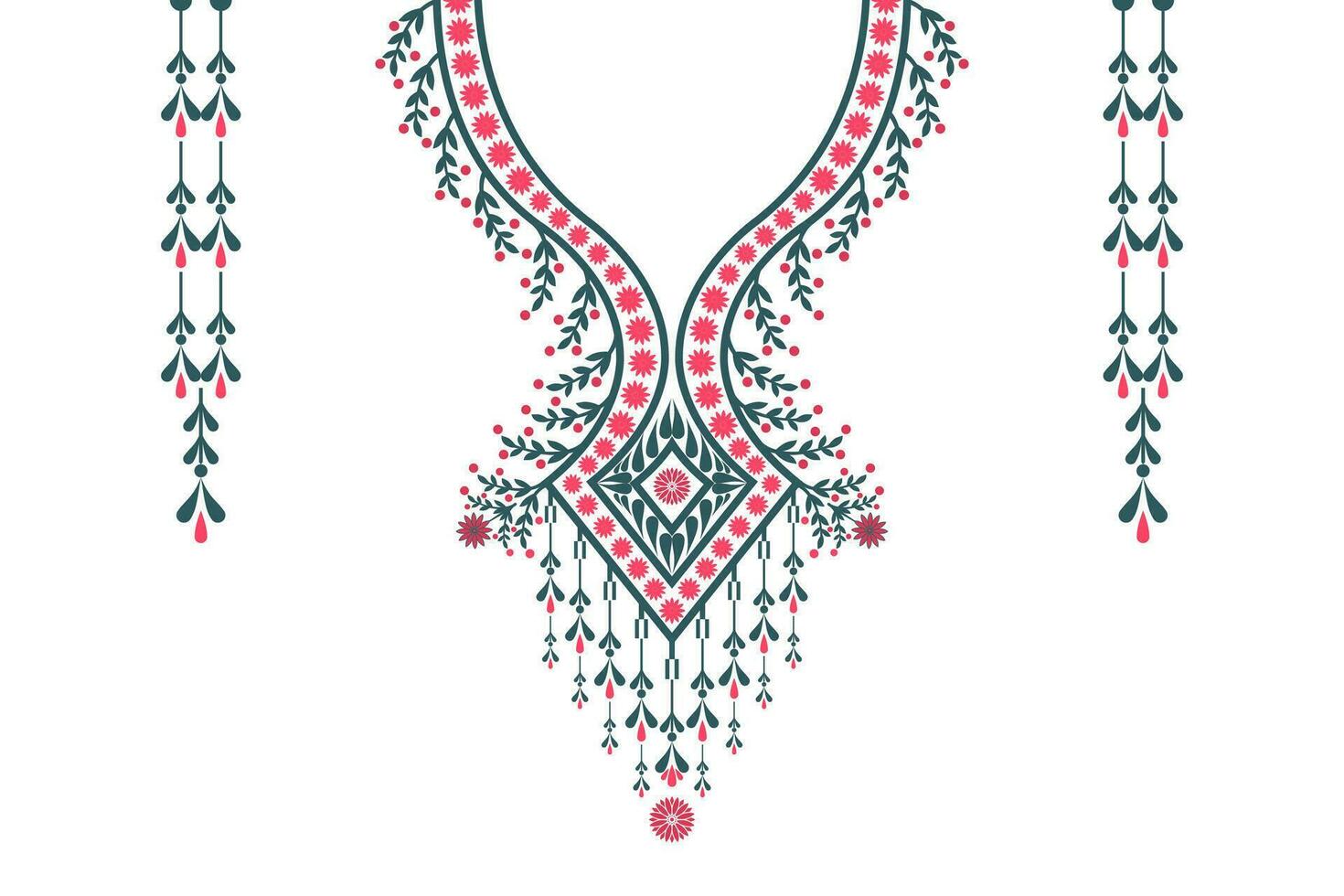 ethnique collier dentelle modèle traditionnel. aztèque style broderie abstrait vecteur illustration. dessins pour mode pour femmes, caftan pour femmes, mode pour Hommes, caftan pour Hommes