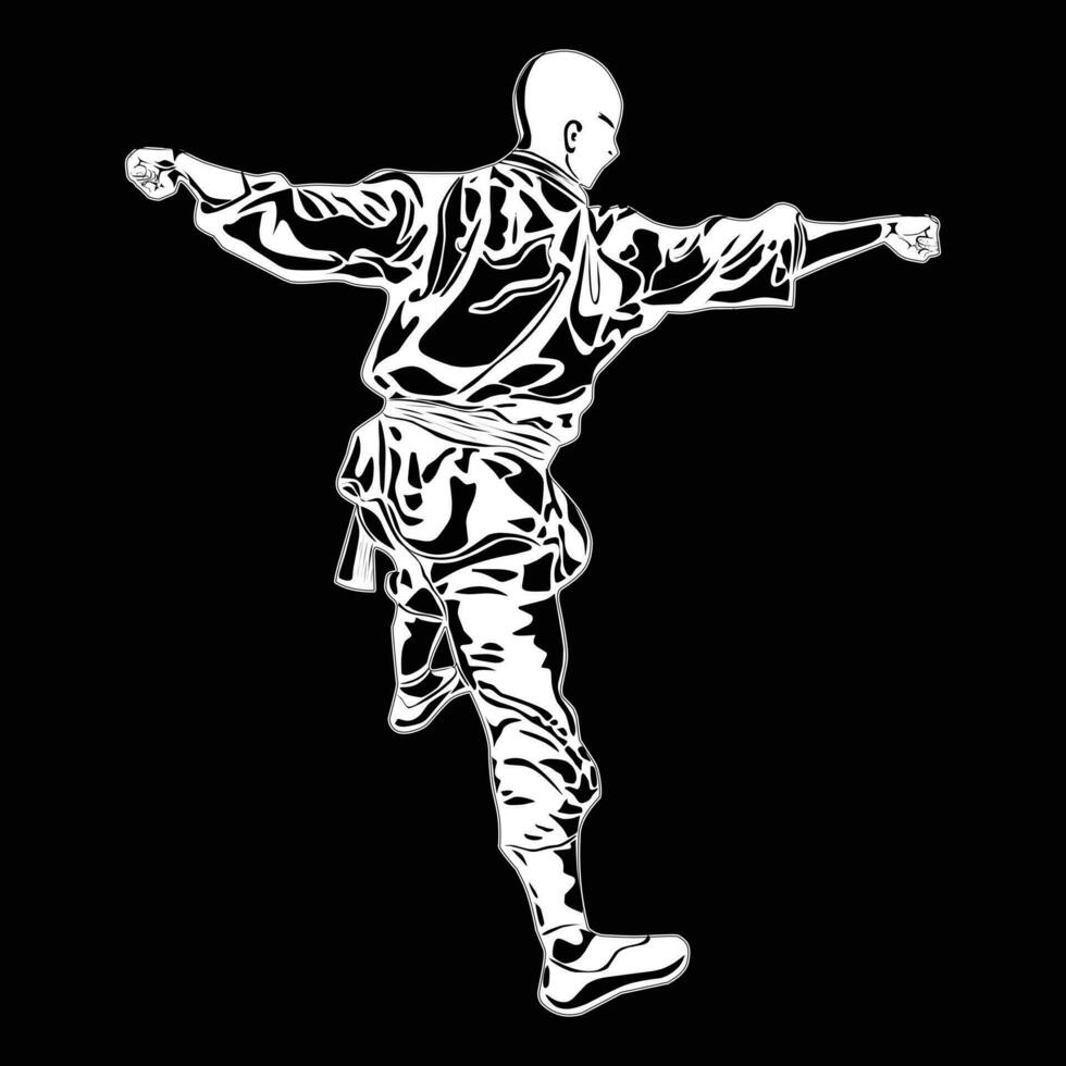 kungfu mouvement images, adapté pour éducatif livres, affiches, logos et plus vecteur