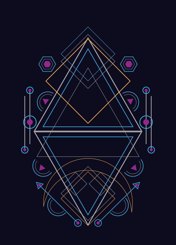 Éléments de conception de vecteur d'ornement de géométrie sacrée pour le fond