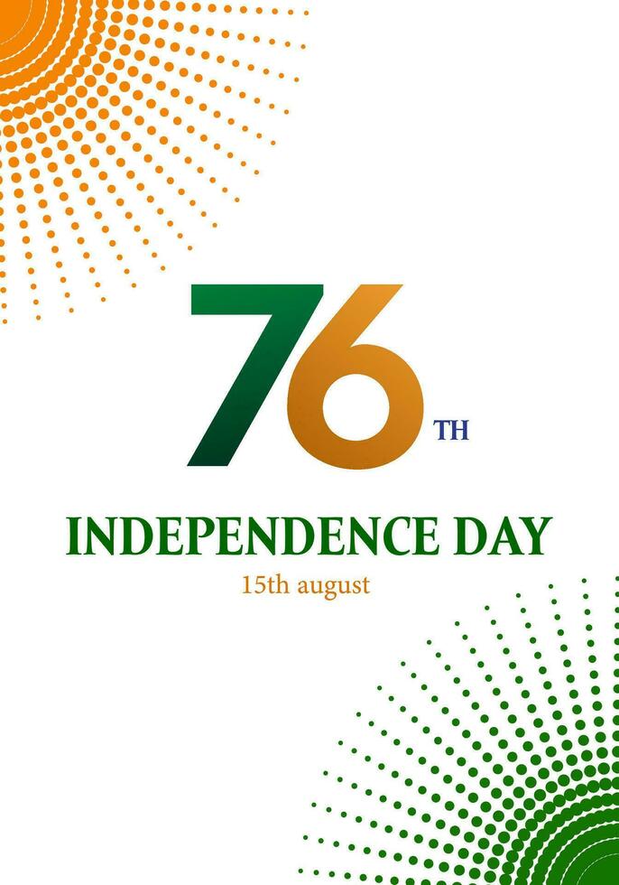15e août Inde indépendance journée social médias récit vecteur illustration