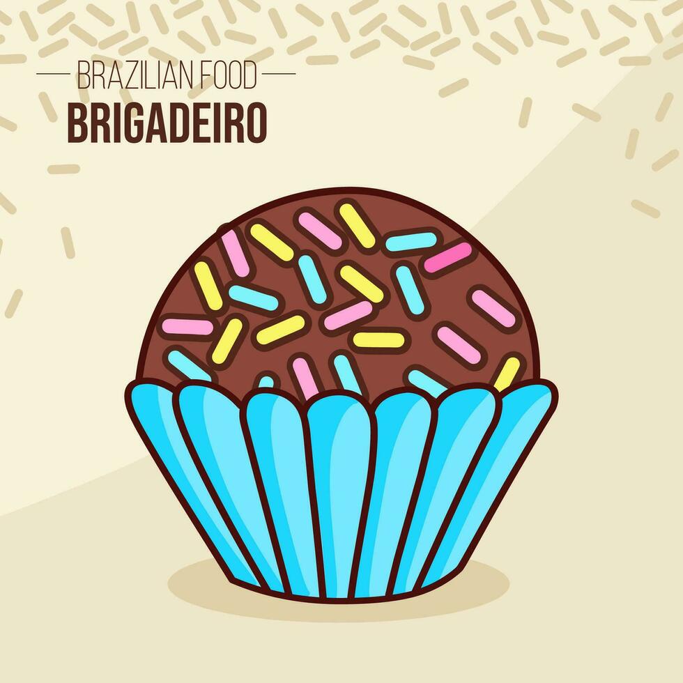 brigadeiro brasil - Brésil - brésilien Chocolat nourriture vecteur