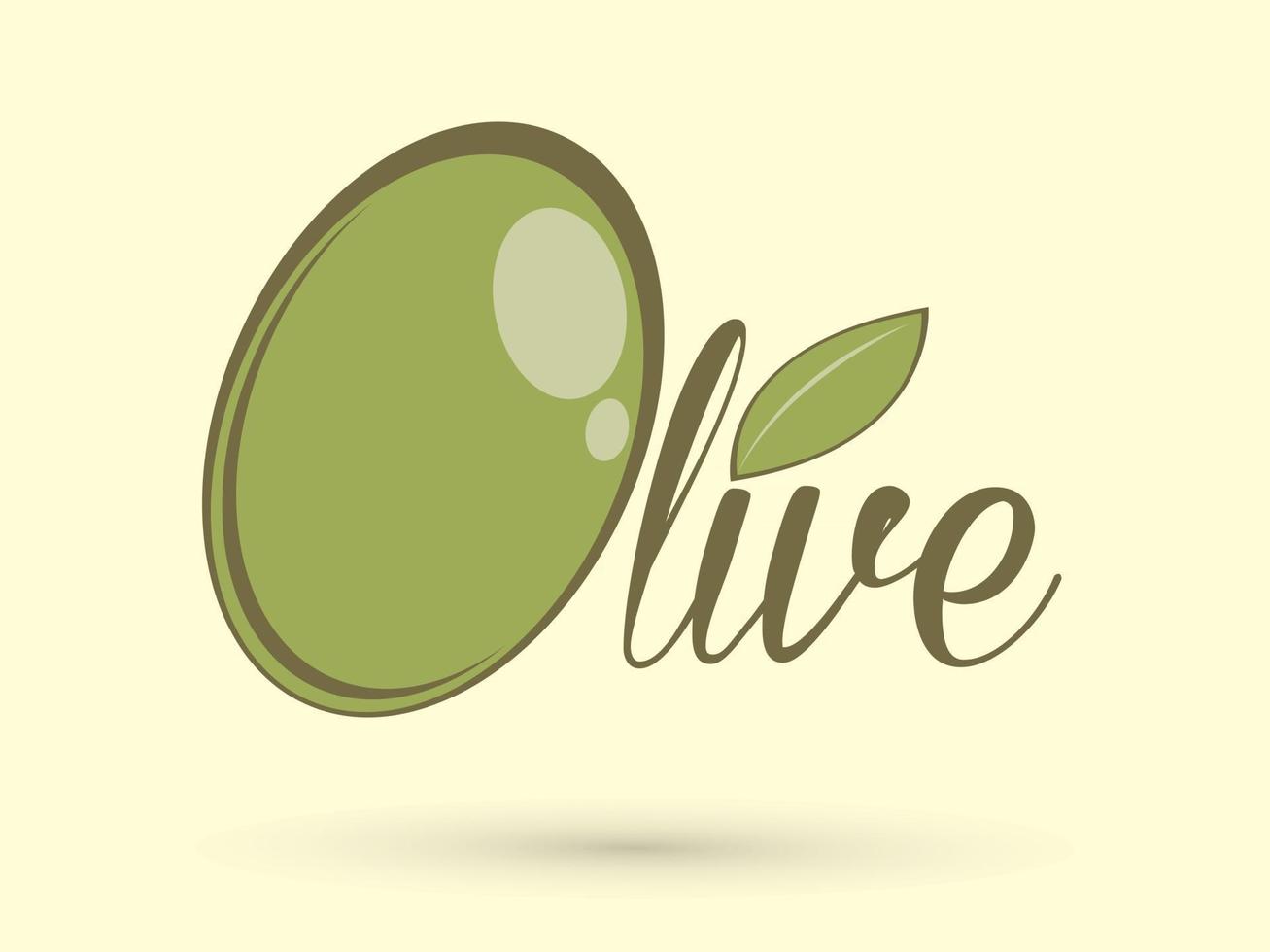 conception de typographie olive vecteur