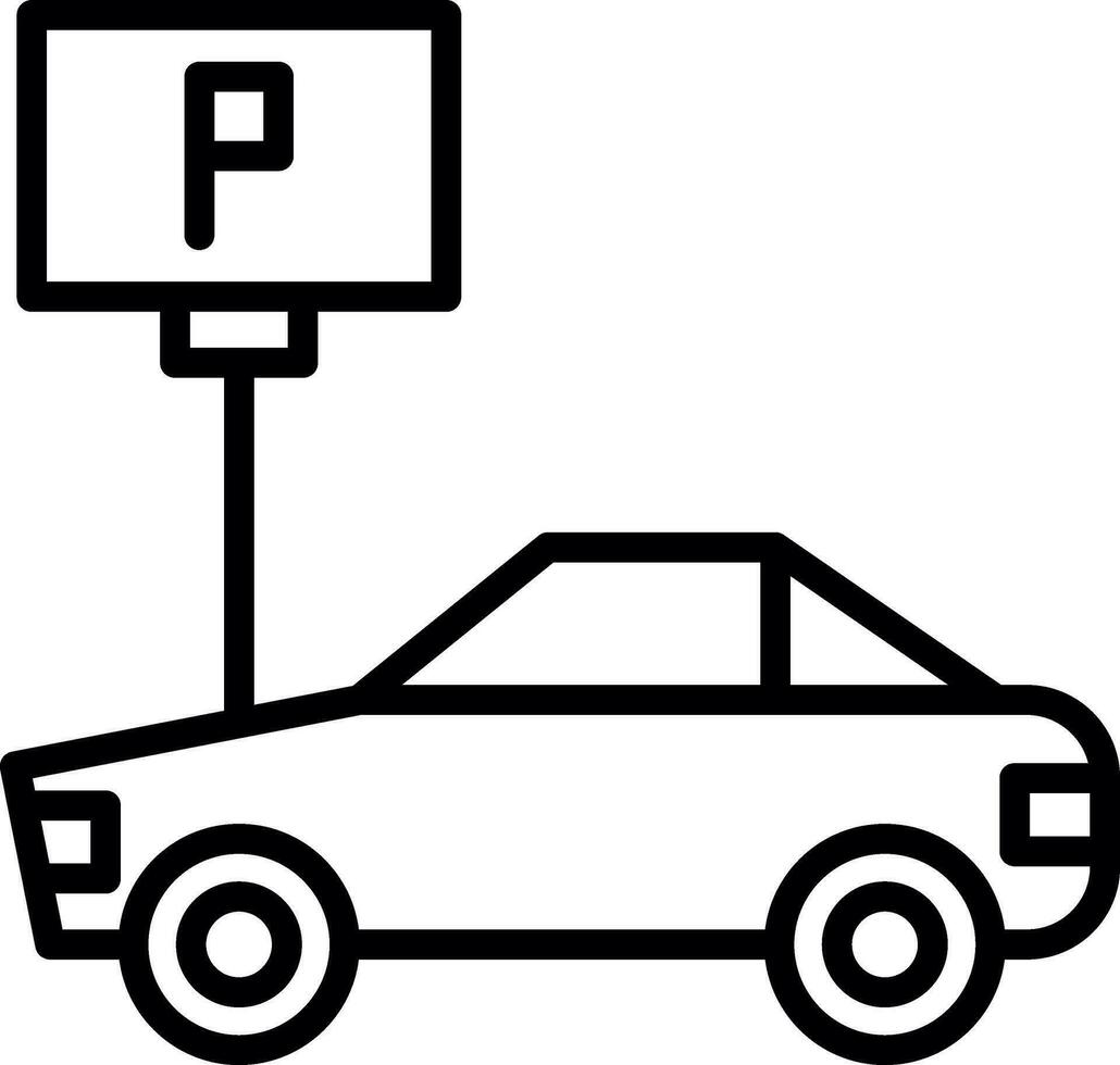 conception d'icône de vecteur de parking de voiture