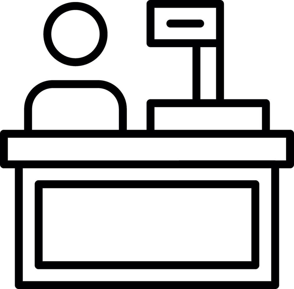 conception d'icône de vecteur de caissier