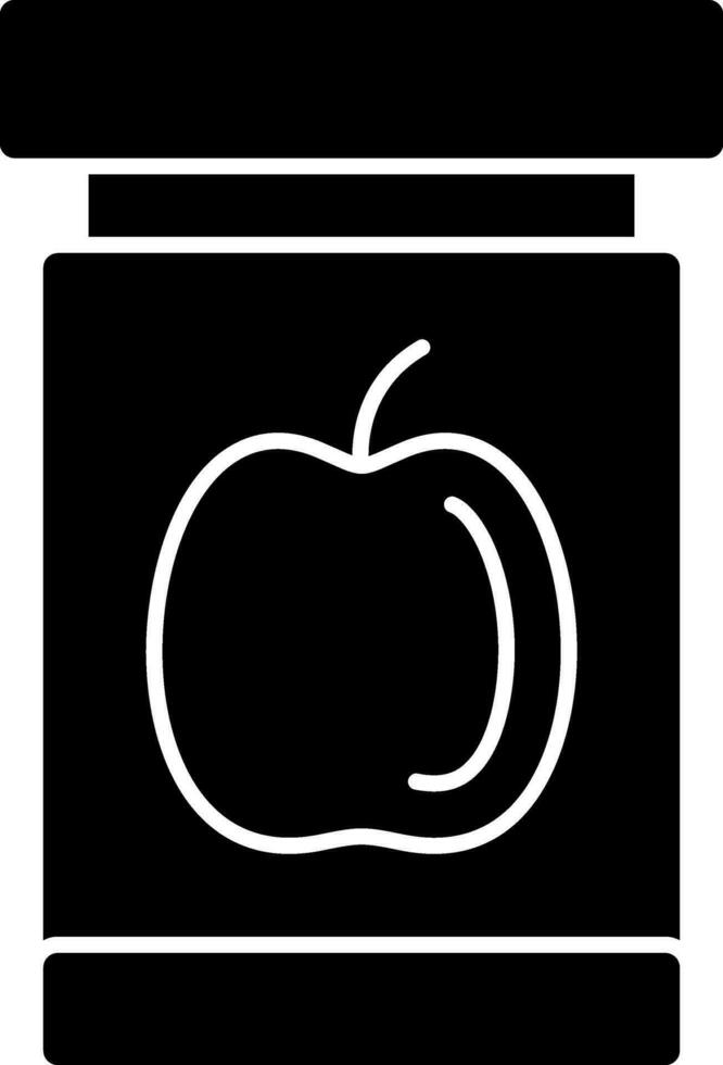 Pomme confiture vecteur icône conception