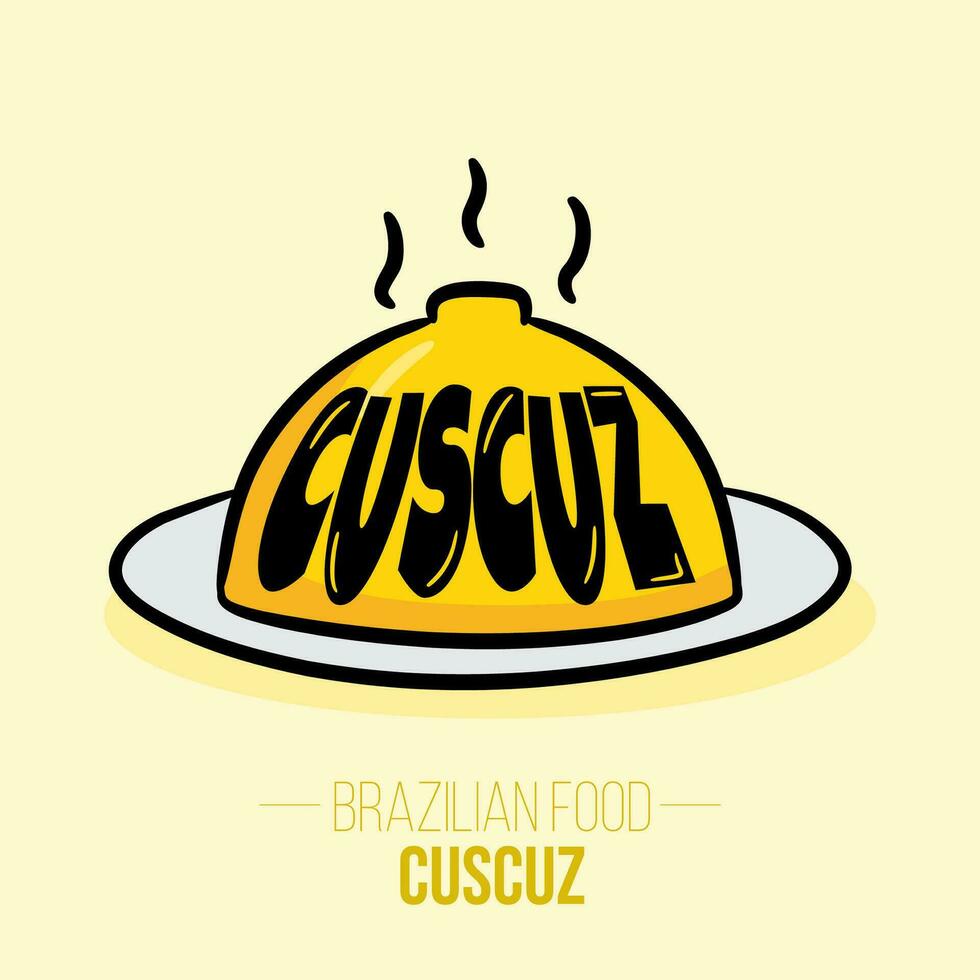 cuscuz - cuscus - coscos - couscous - brésilien nourriture - nordeste nourriture vecteur