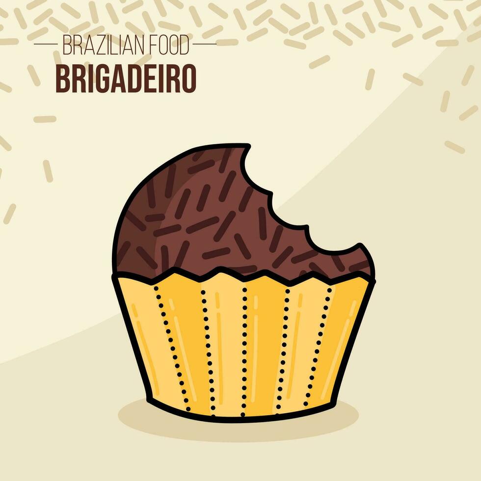 brigadeiro brasil - Brésil - brésilien Chocolat nourriture vecteur