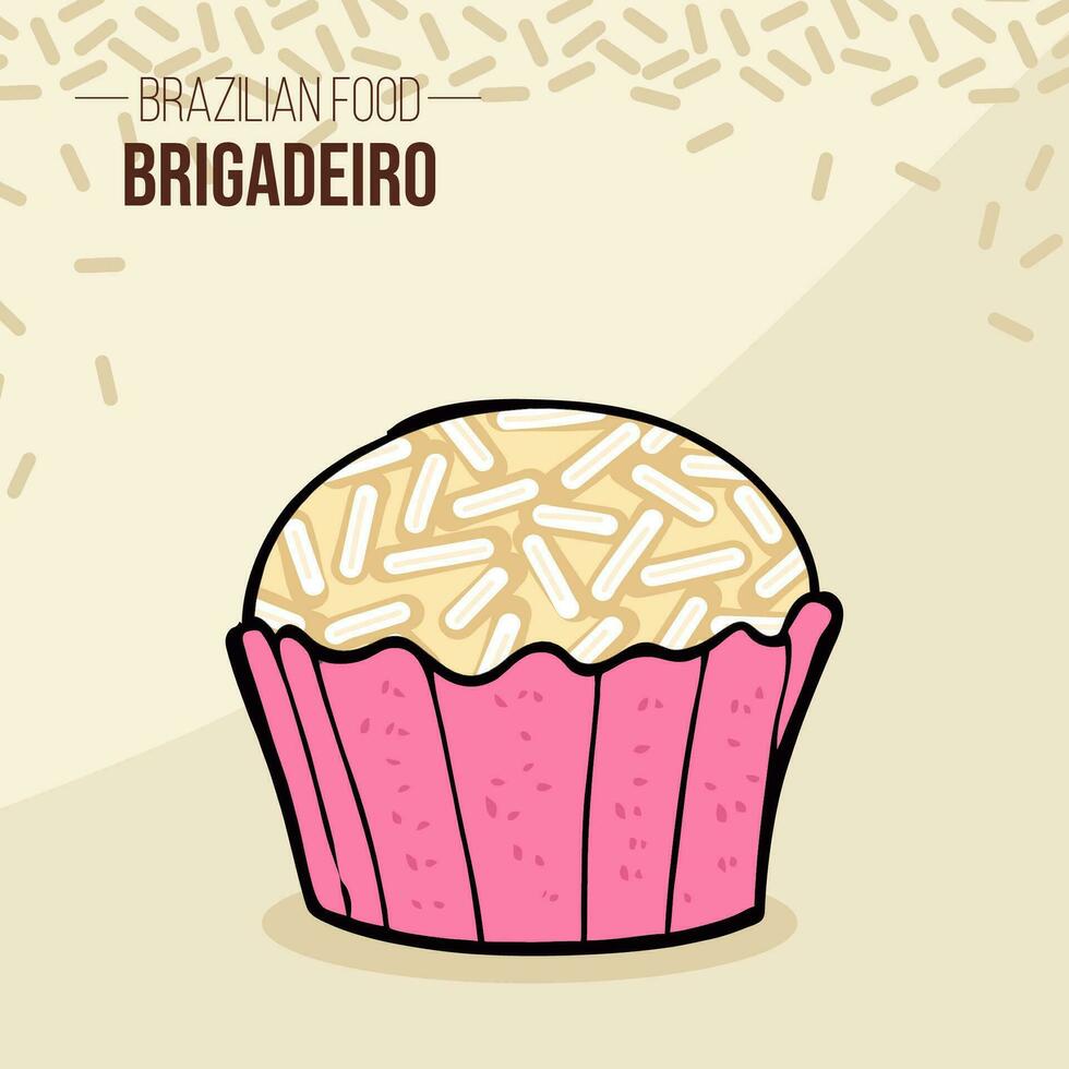 brigadeiro brasil - Brésil - brésilien Chocolat nourriture vecteur