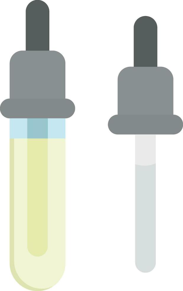 œil compte-gouttes laboratoire verrerie plat vecteur illustration, médicament compte-gouttes pipette pipette Stock vecteur image