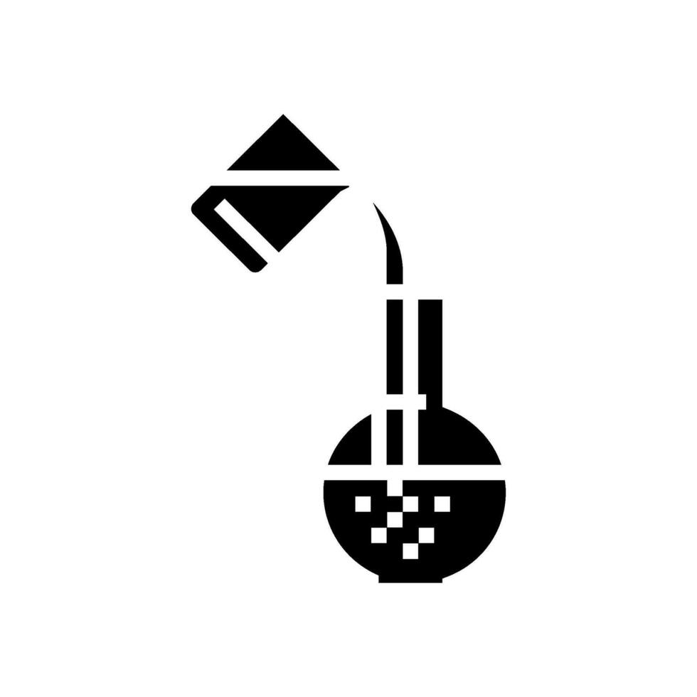 mélange substances ingénieur glyphe icône vecteur illustration