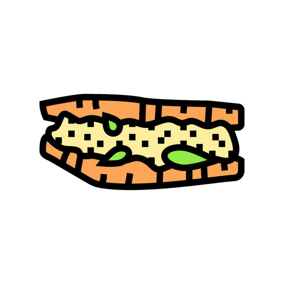 Oeuf sandwich Couleur icône vecteur illustration