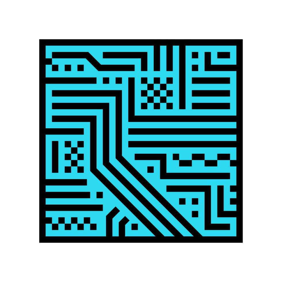 circuit planche électrique ingénieur Couleur icône vecteur illustration