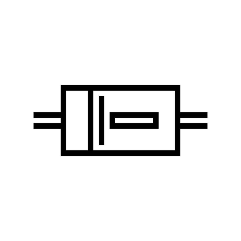 diode électrique ingénieur ligne icône vecteur illustration