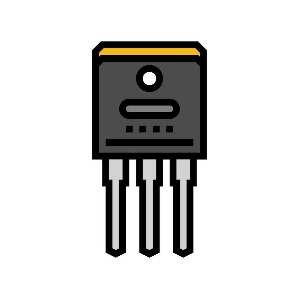 transistor électrique ingénieur Couleur icône vecteur illustration