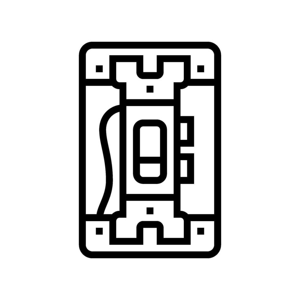 électrique commutateur électrique ingénieur ligne icône vecteur illustration