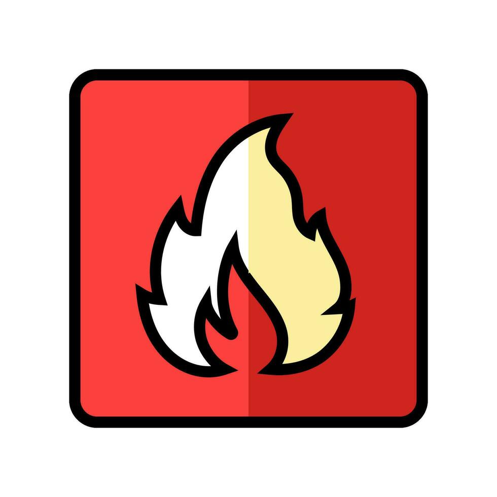 Feu bouche d'incendie urgence Couleur icône vecteur illustration