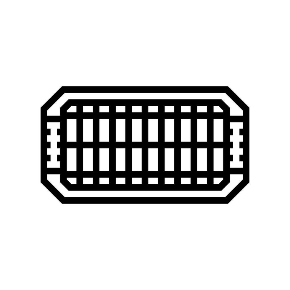 solaire batterie chargeur glamping ligne icône vecteur illustration