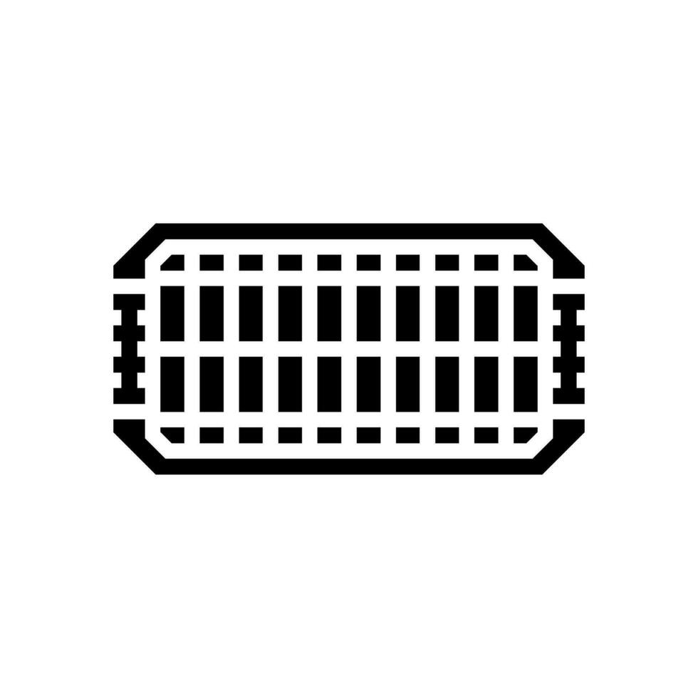 solaire batterie chargeur glamping glyphe icône vecteur illustration