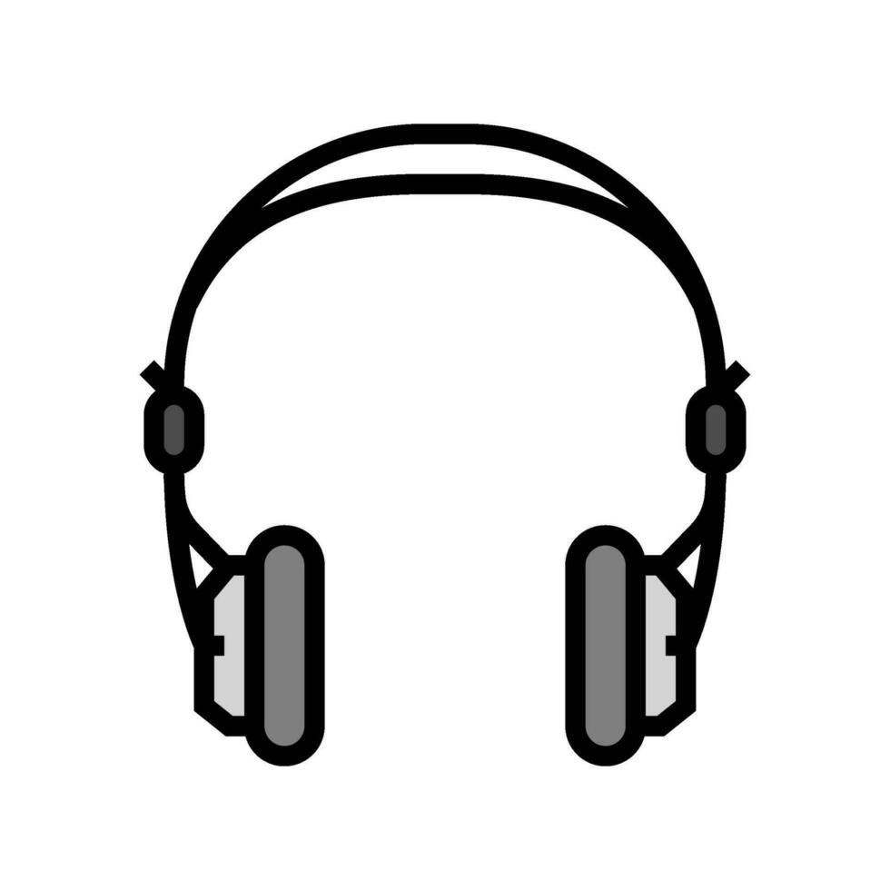 rétro écouteurs Couleur icône vecteur illustration