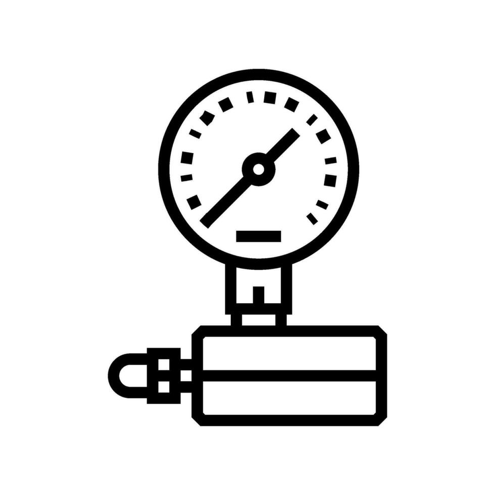 pression jauge gaz un service ligne icône vecteur illustration