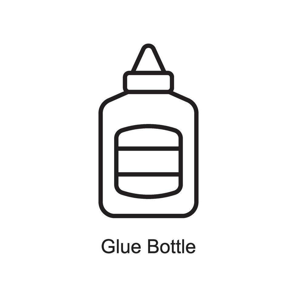 la colle bouteille vecteur contour icône conception illustration. art et artisanat symbole sur blanc Contexte eps dix fichier